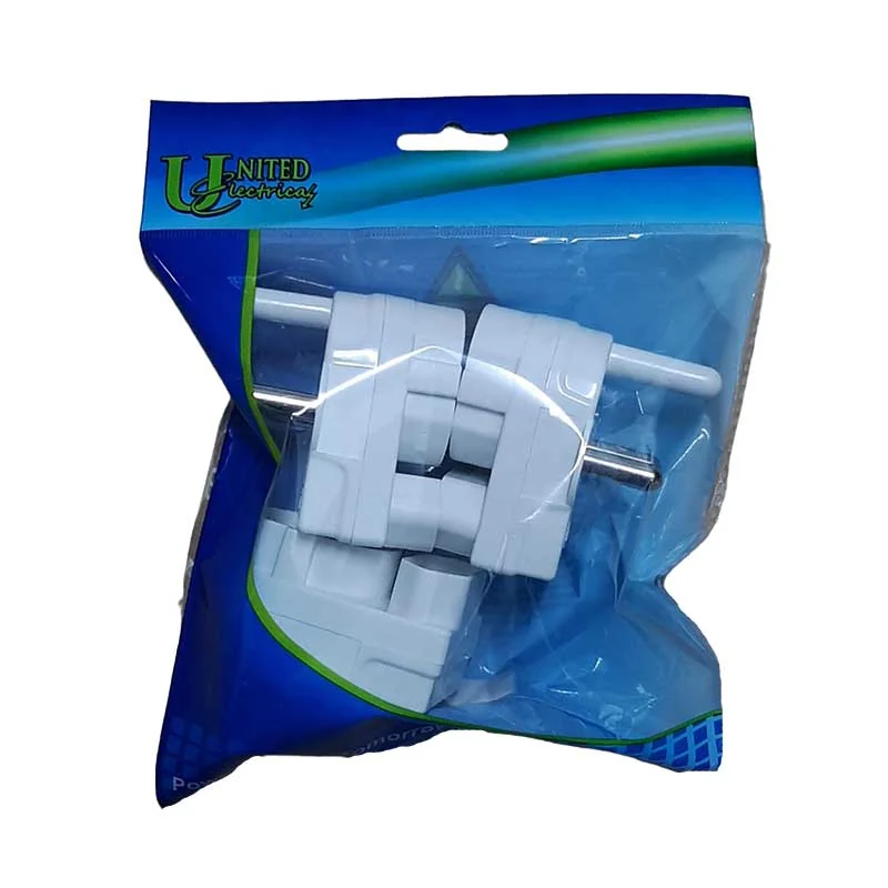 E11260.webp PLUG ADAPTOR R18 1X5AMP 1XSHUKO PACK OF 3 - Image 1