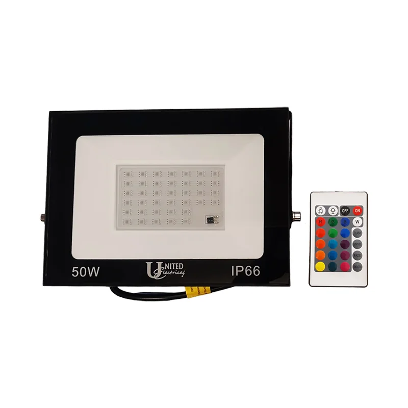 E11278.webp FLOODLIGHT LED 50W COLOUR CHANGING C/W REMOTE - Image 1