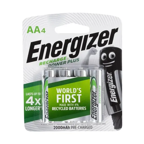 RECHARGE BATTERY 2000MAH AA-4PACK (MOQ6) ENERGIZER