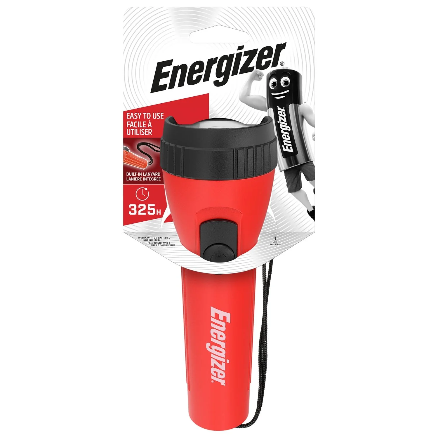 E300667700.webp TORCH RED MEDIUM 2D 25 LUMENS ENERGIZER FLASHLIGHT - Image 1