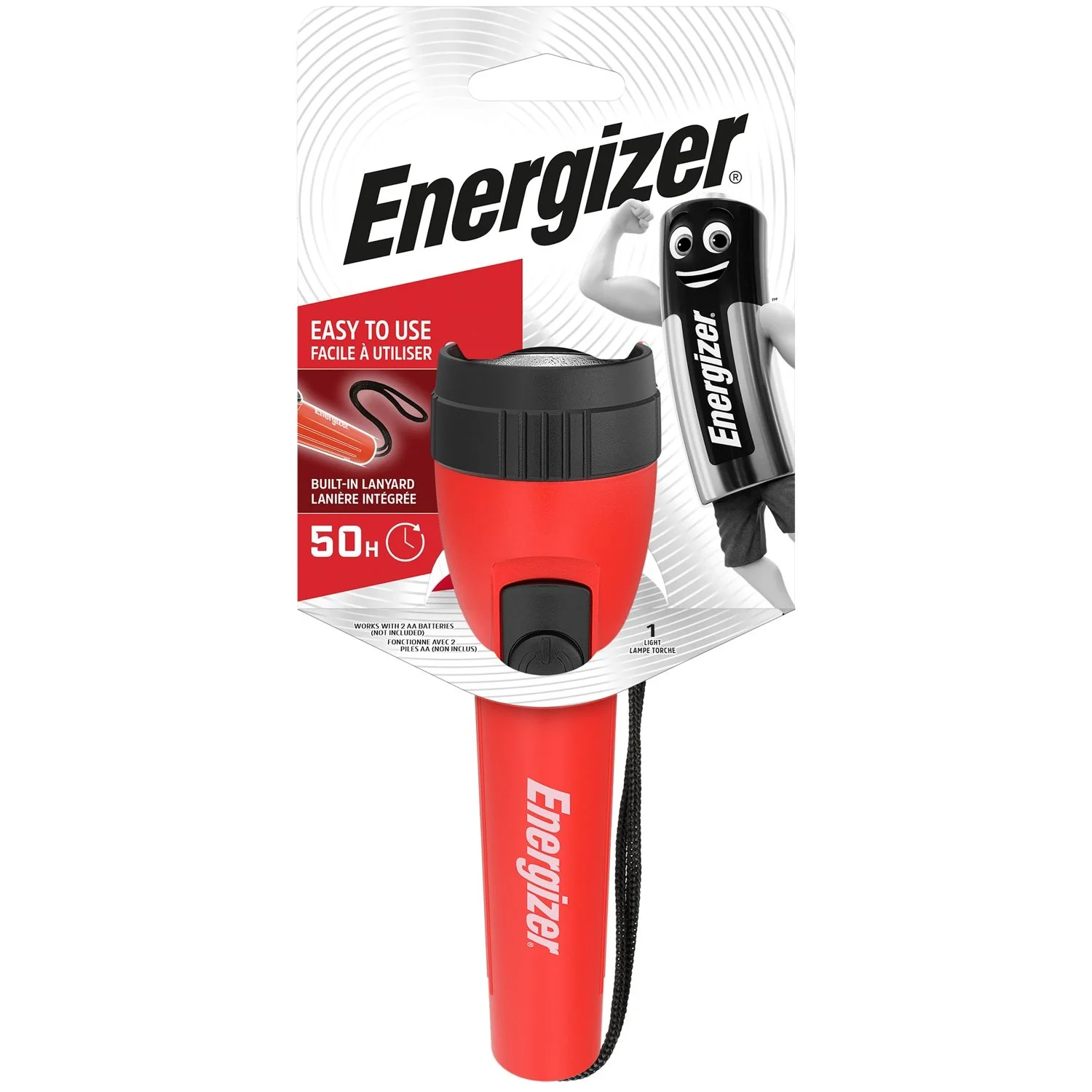 E300668800.webp TORCH RED SMALL 2AA (MOQ12 ENERGIZER FLASHLIGHT - Image 1