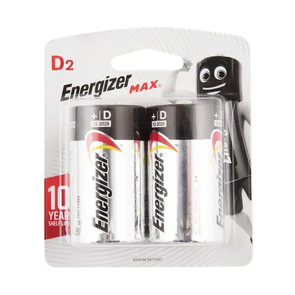 MAX D BATTERY-2PACK (MOQ6) ENERGIZER