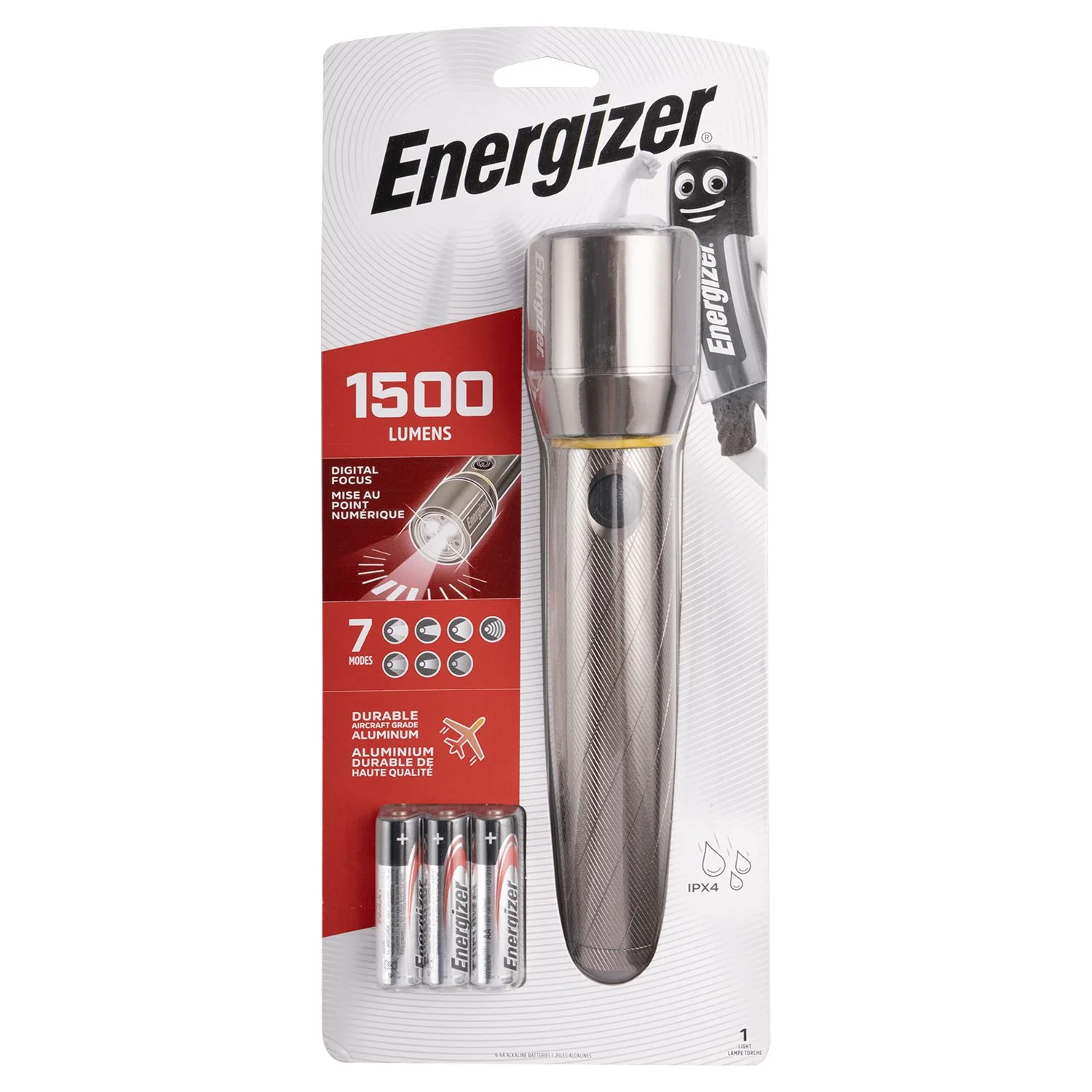 E300690600.webp METAL VISION 1500LUMENS FLASHLIGHT 6AA BAT ENERGIZER TORCH - Image 1