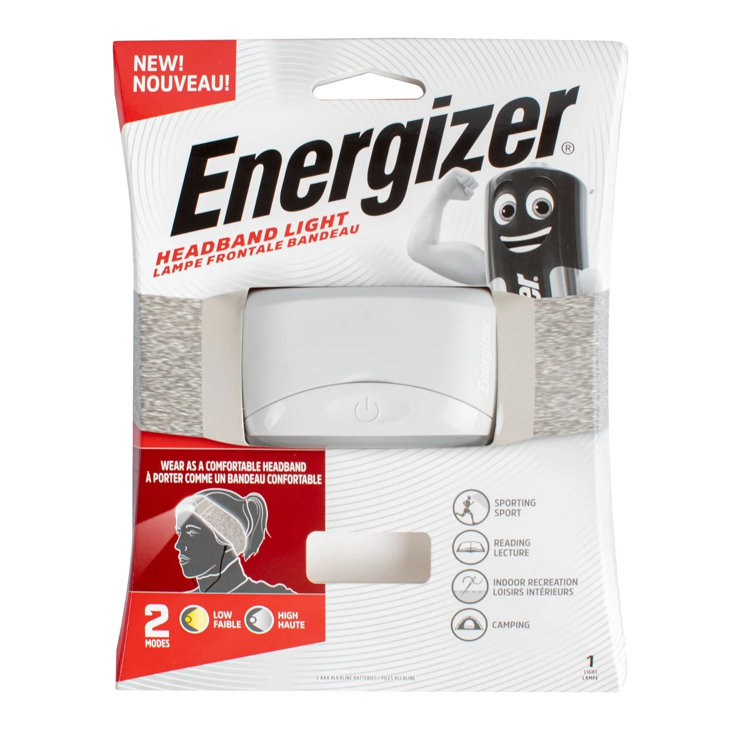 E302712700.webp HEADBAND HEADLIGHT LOW BEAM 30LUMENS ENERGIZER - Image 1
