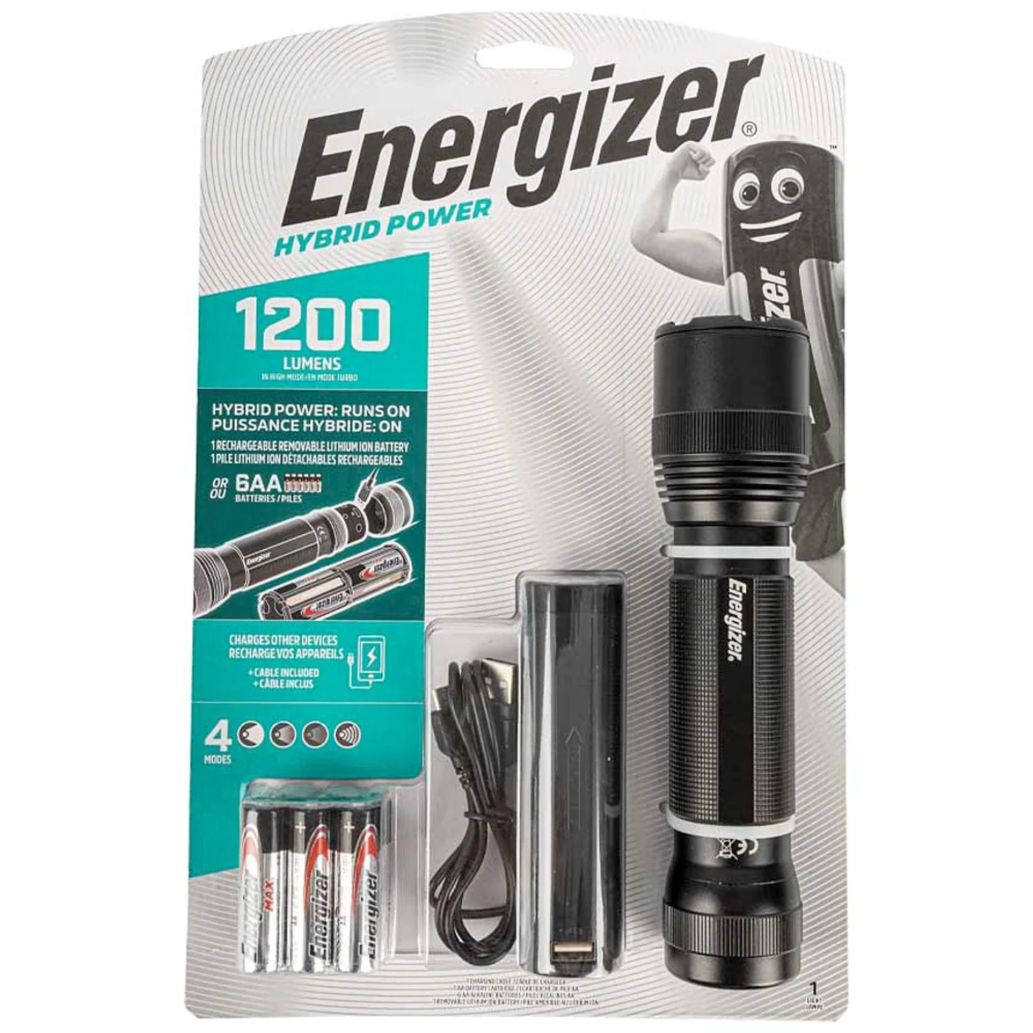 E303633300.webp HYBRID TACTICAL FLASHLIGHT 1200LUMENS ENERGIZER TORCH - Image 1