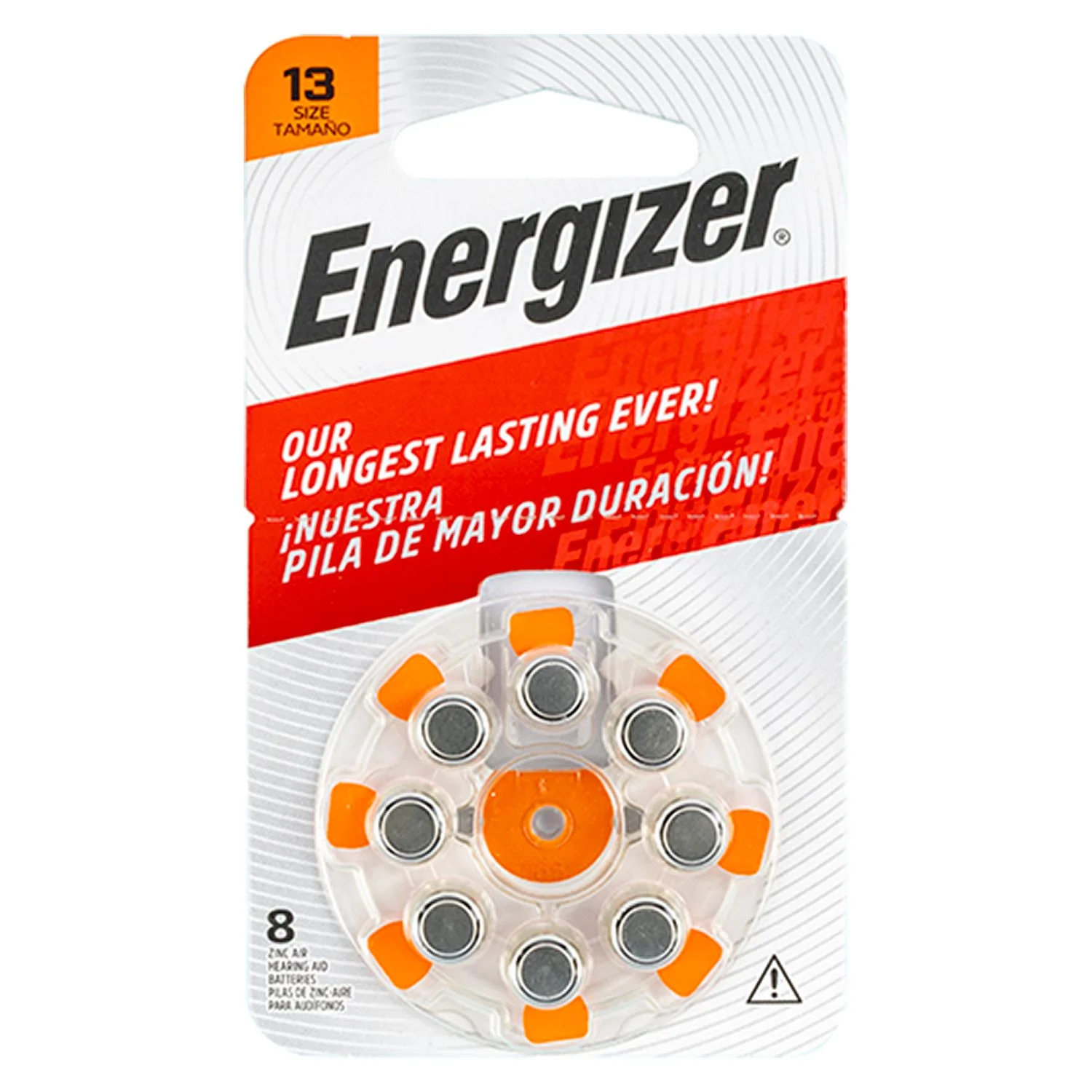 E304132400.webp HEARING AID BATTERY 13 ORANGE-8PACK ZINC AIR ENERGIZER - Image 1