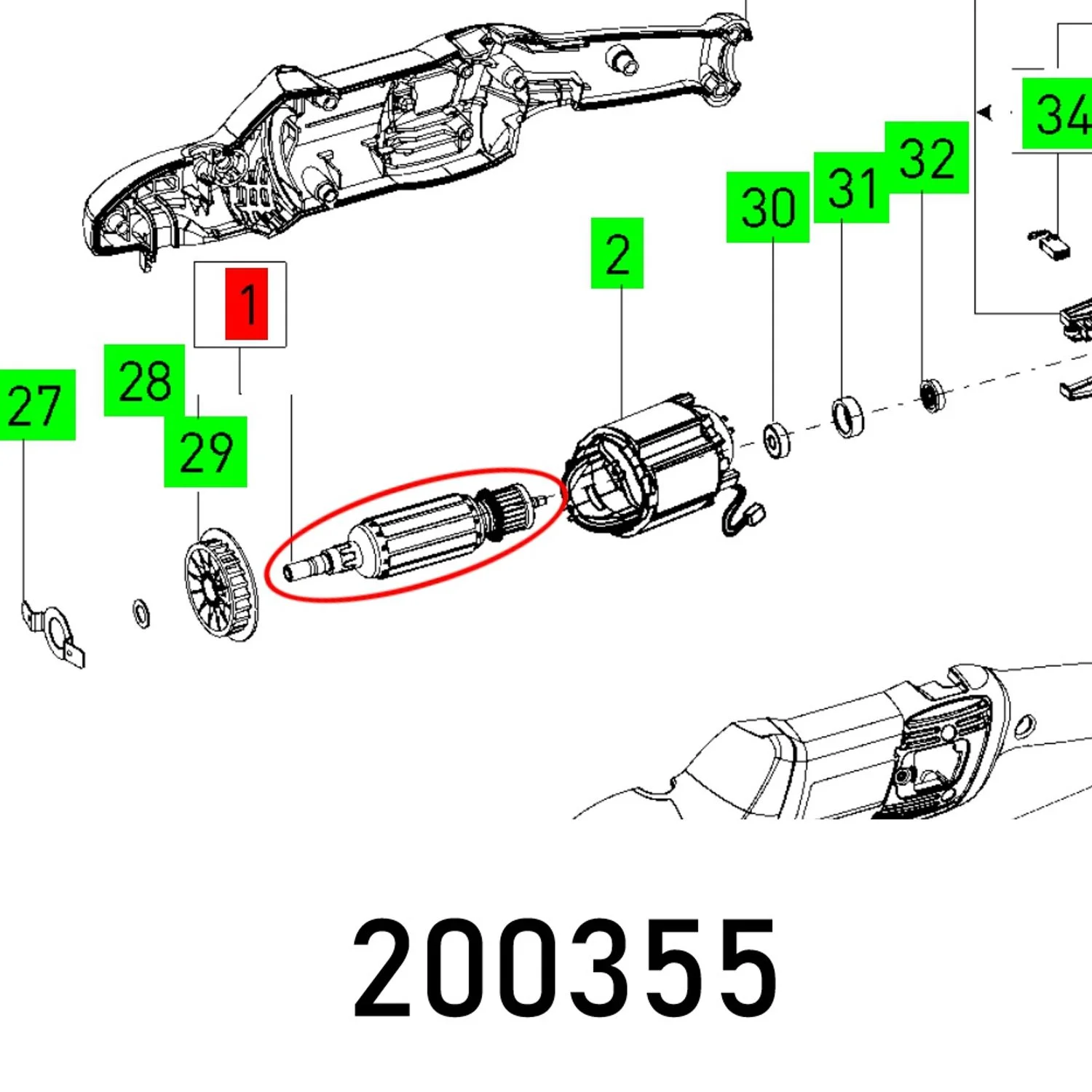 FES200355.webp ARMATURE RAP 150-14-21 230V - Image 1