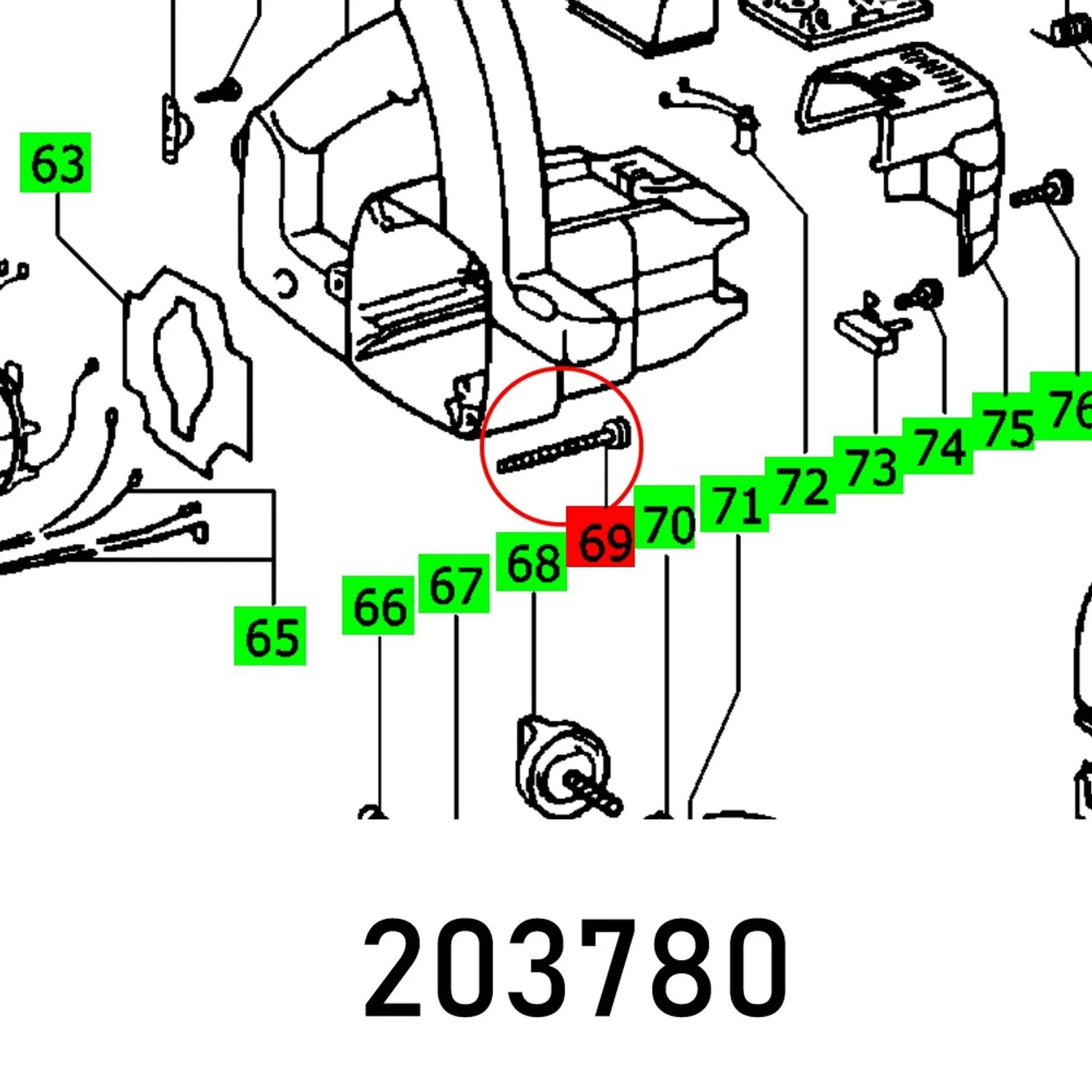 FES203780.webp CH. HEAD SCREW M5X40-TAPTITE - Image 1