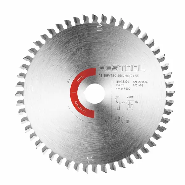 SAW BLADE LAMINATE HW160 X1.8X20 TF52
