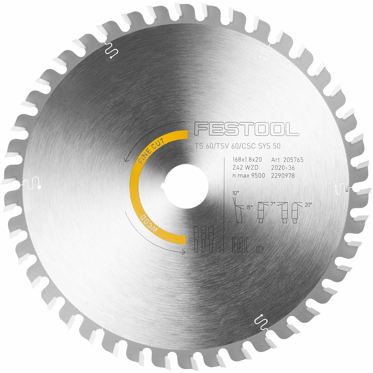FES205765.webp SAW BLADE H 168X1.8X20 WD42 - Image 1