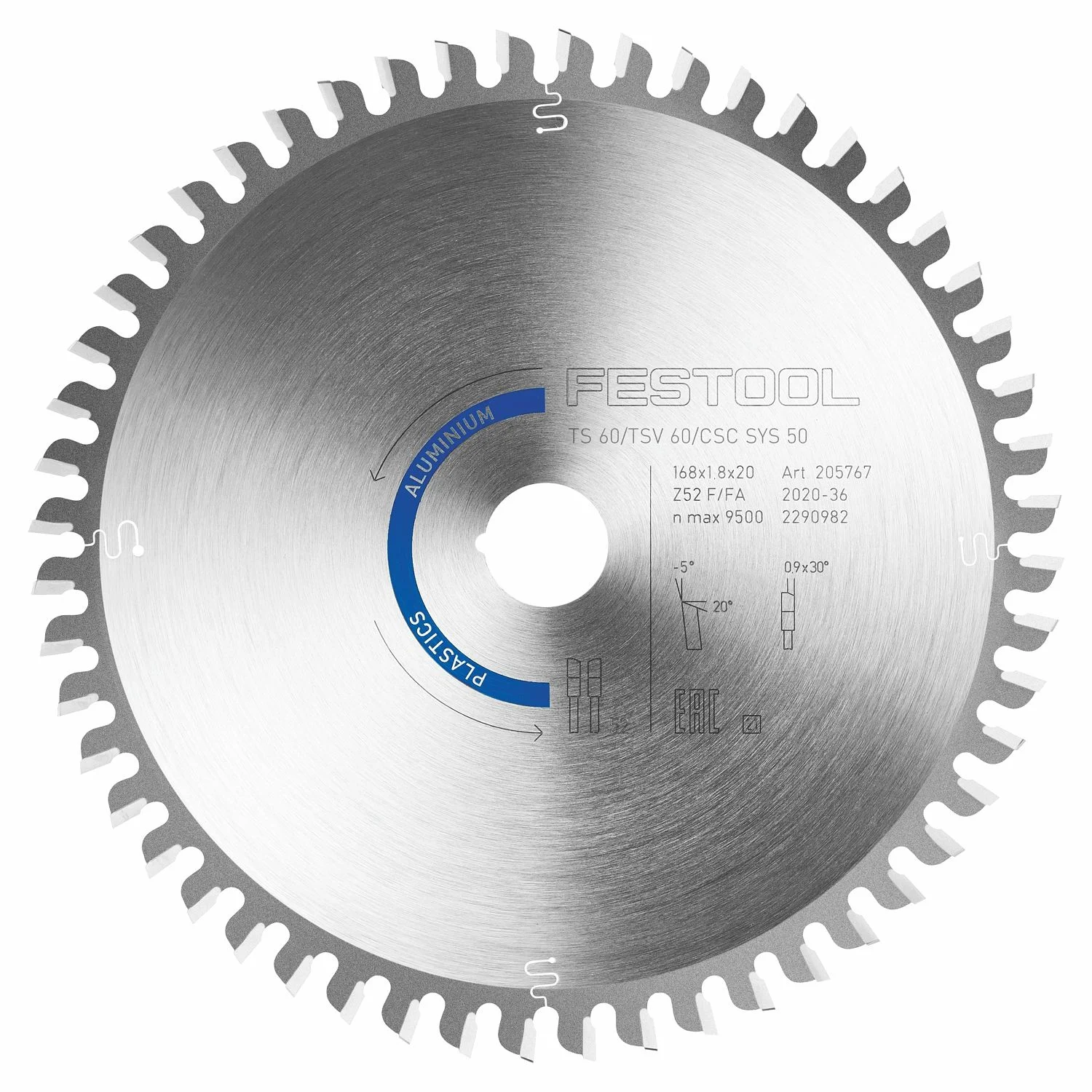 FES205767.webp SAW BLADE HW 168X1 8X20 F/FA52 - Image 1