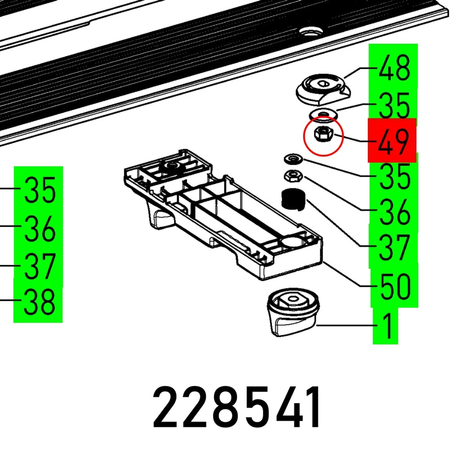 FES228541.webp HEXAGON NUT DIN 985-M6-04 - Image 1