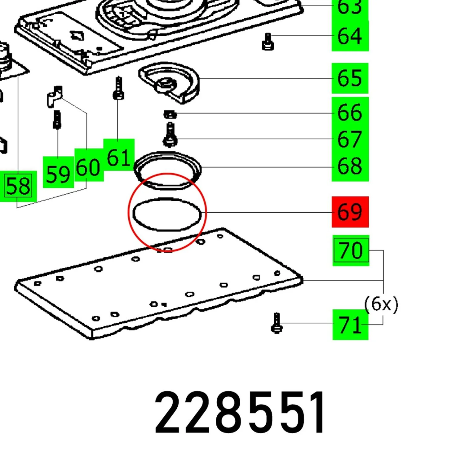 FES228551.webp O-RING 74X2-NBR-70SHORE - Image 1
