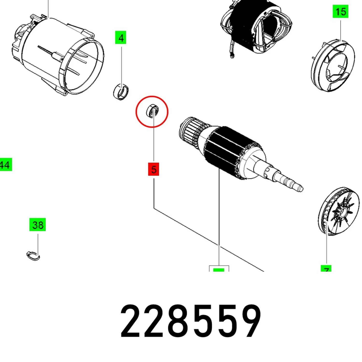 FES228559.webp BALL BEARING 608 2Z C3 DIN 625 - Image 1