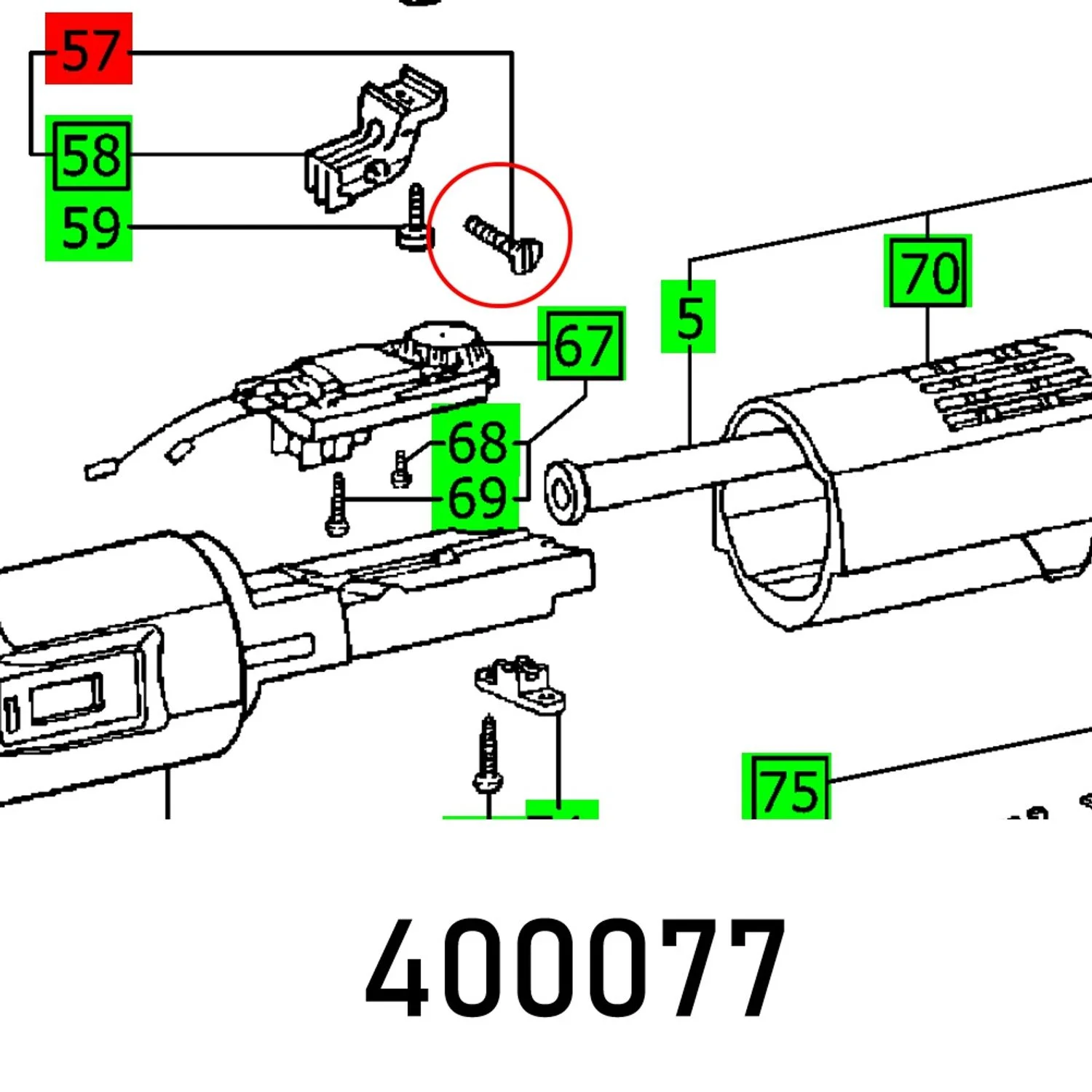 FES400077.webp C-H COUNT. SCRE DIN 964-M3X8-8.8-TUF - Image 1
