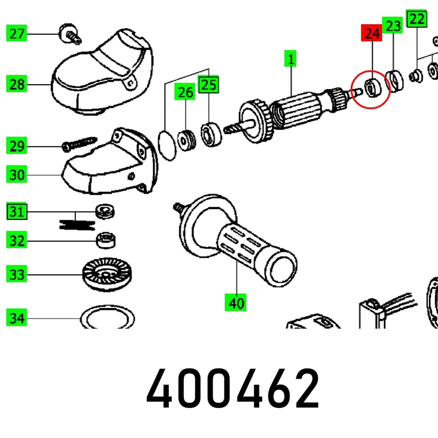 FES400462.webp BALL BEARING 627 2RS C3 27 684 09 - Image 1