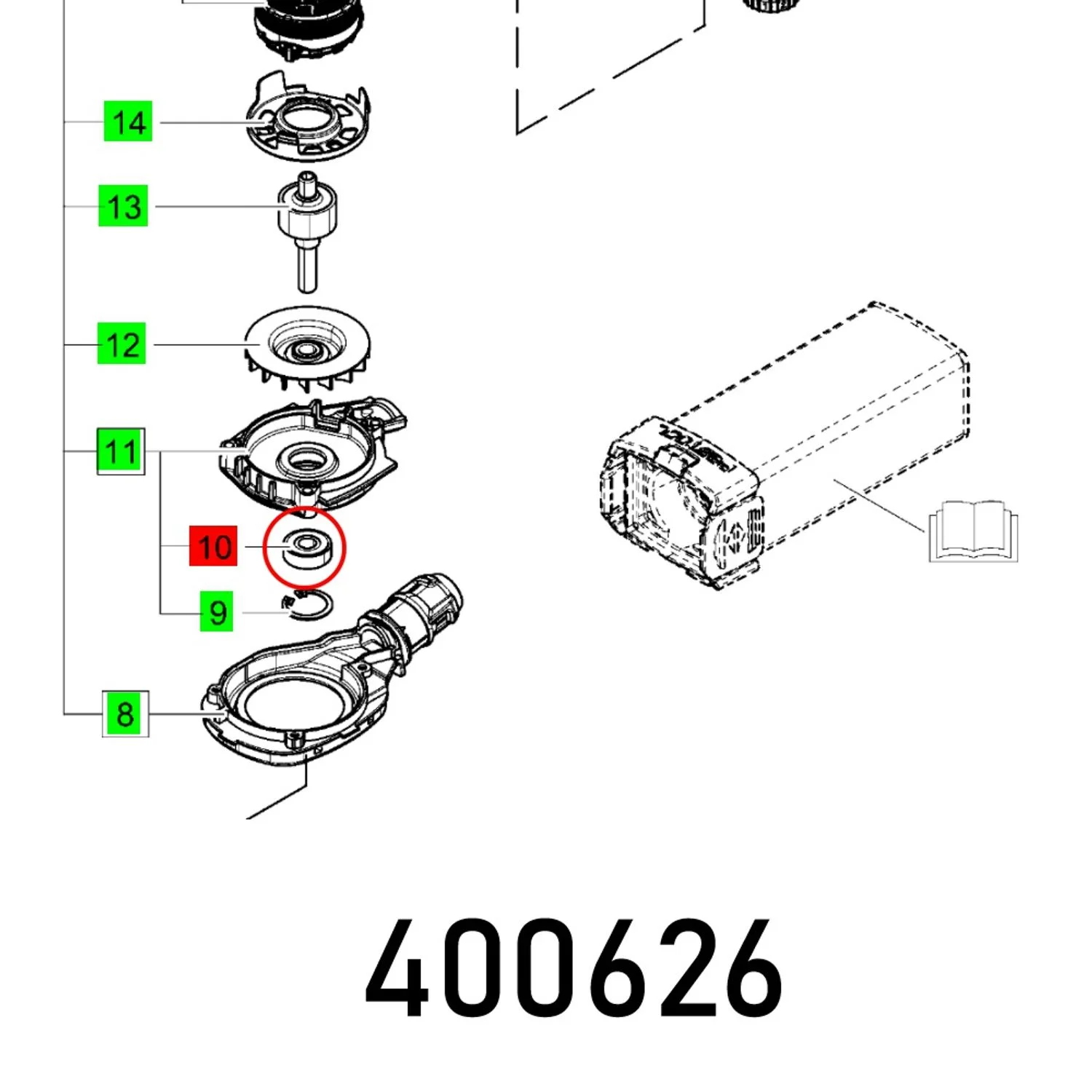 FES400626.webp BALL BEARING 608 Z1D1 MC5E D8SL - Image 1