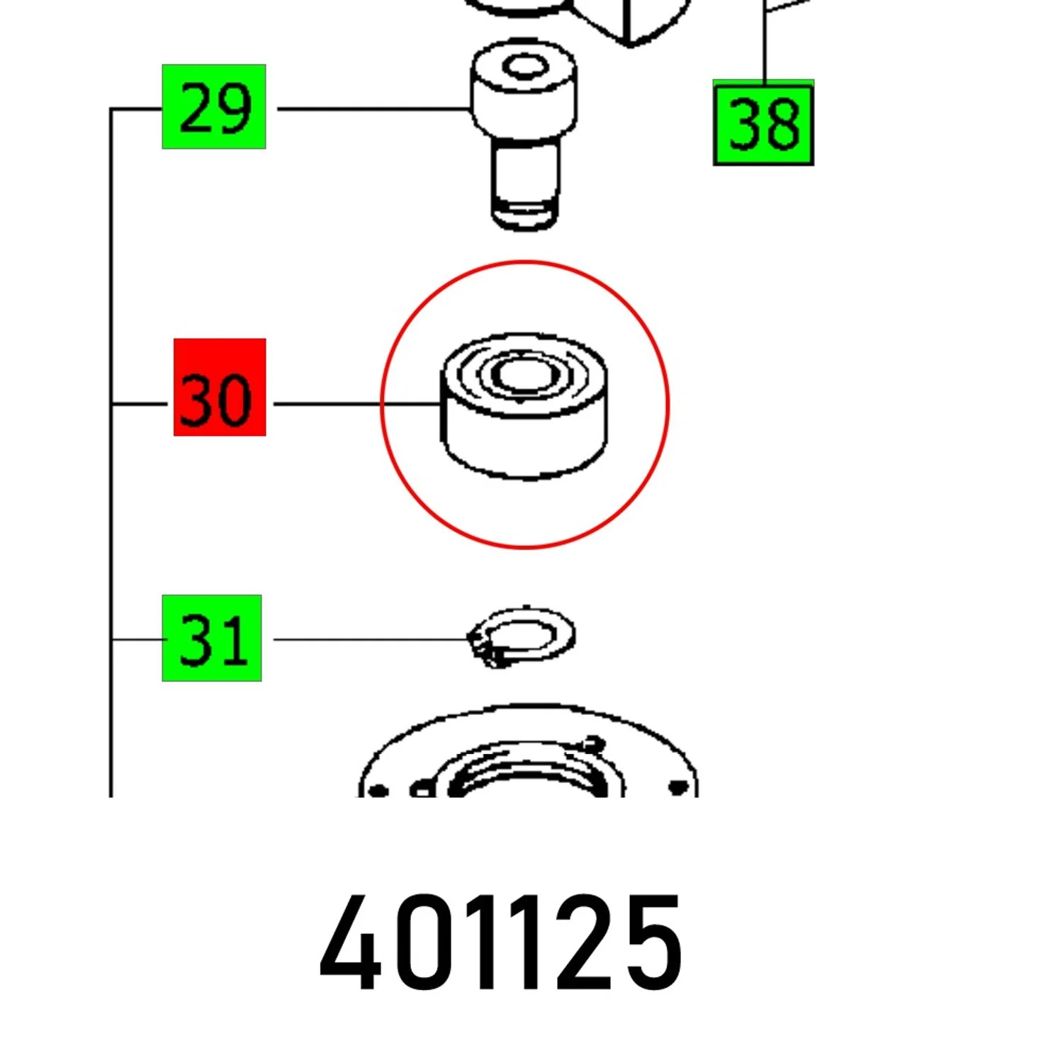 FES401125.webp BEARING 3001 BRS - Image 1