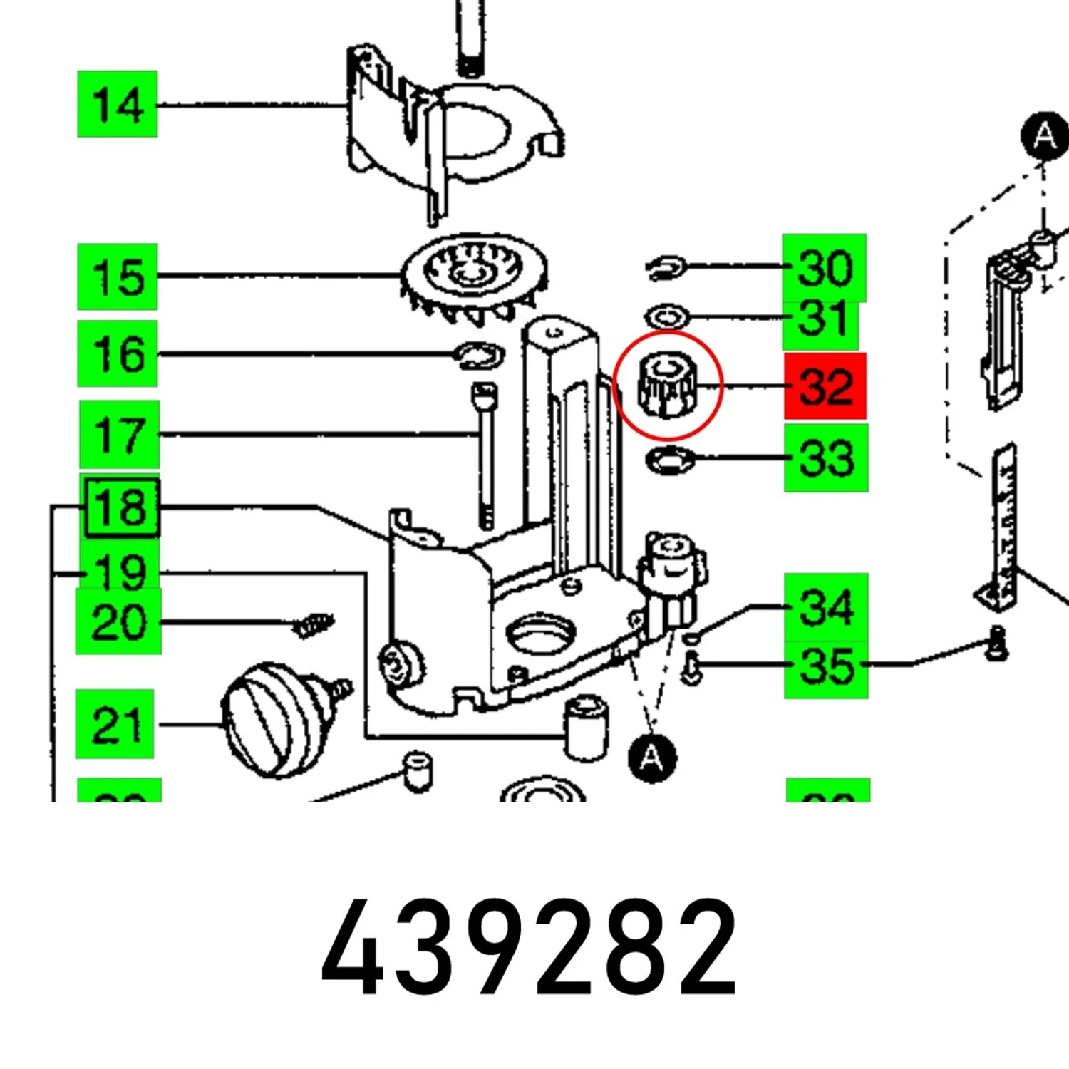 FES439282.webp ADJUSTING WHEEL OF 2 E - Image 1