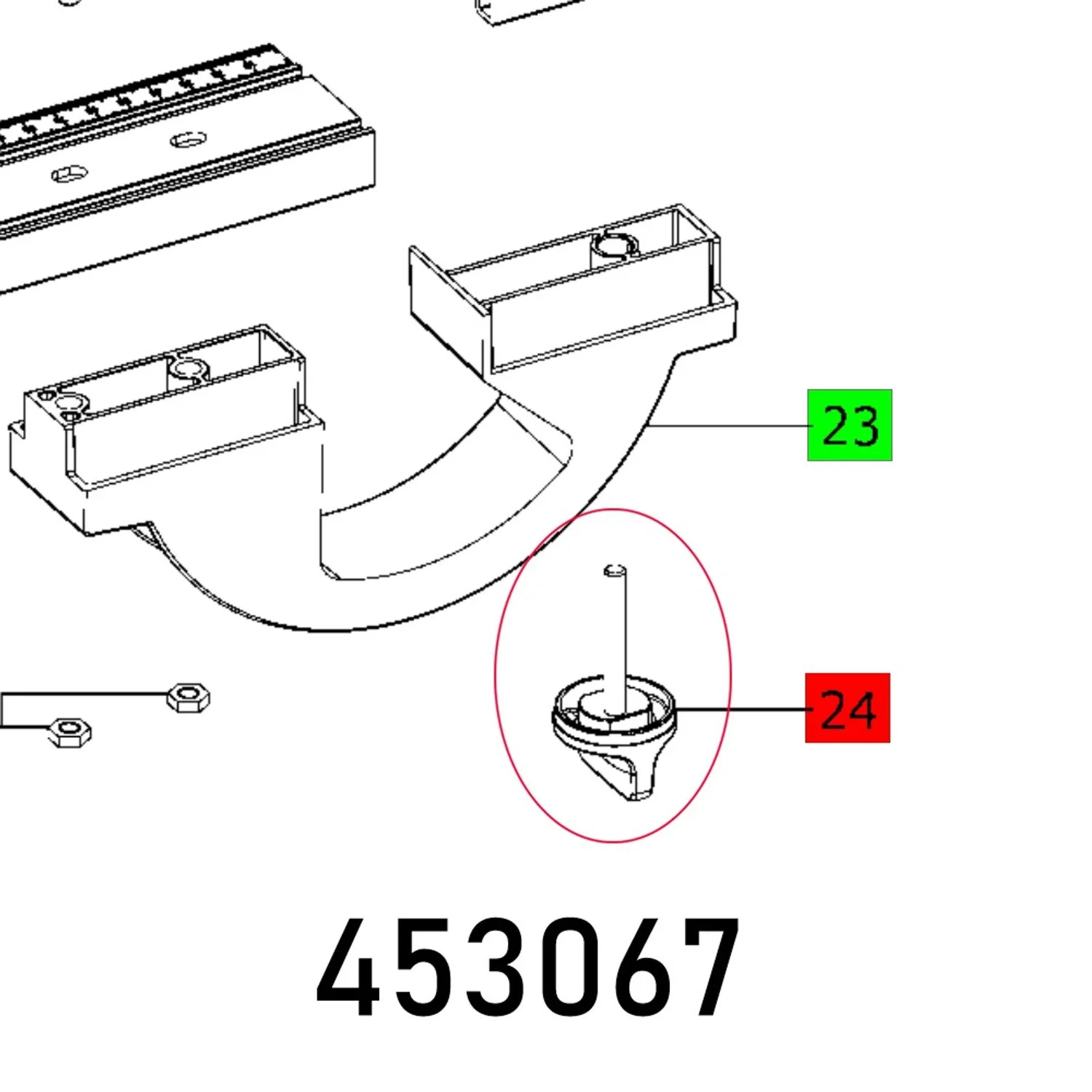 FES453067.webp ROTARY KNOB D34 M6X42 5 BLAU - Image 1
