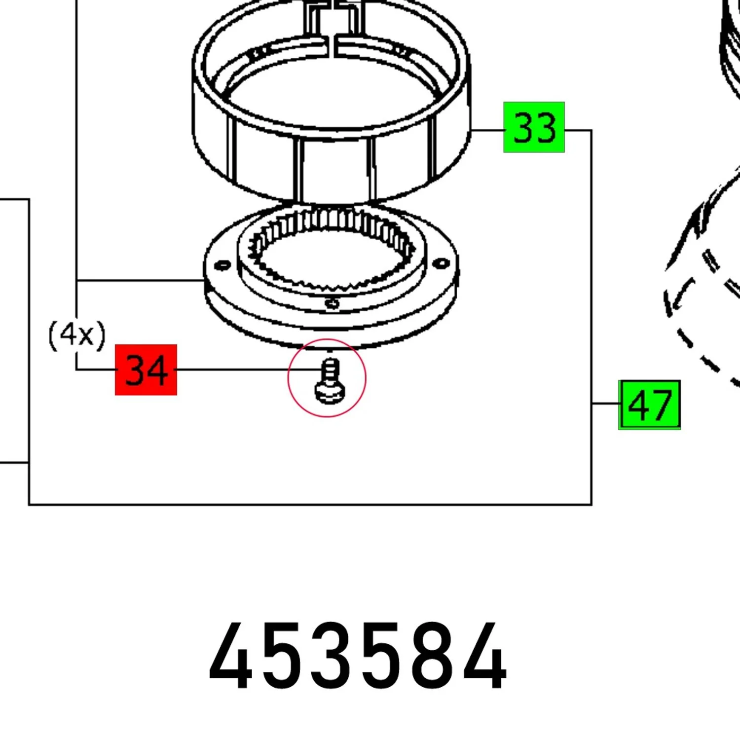 FES453584.webp CH. HEAD SCREW DIN 7984-M4X6 - Image 1