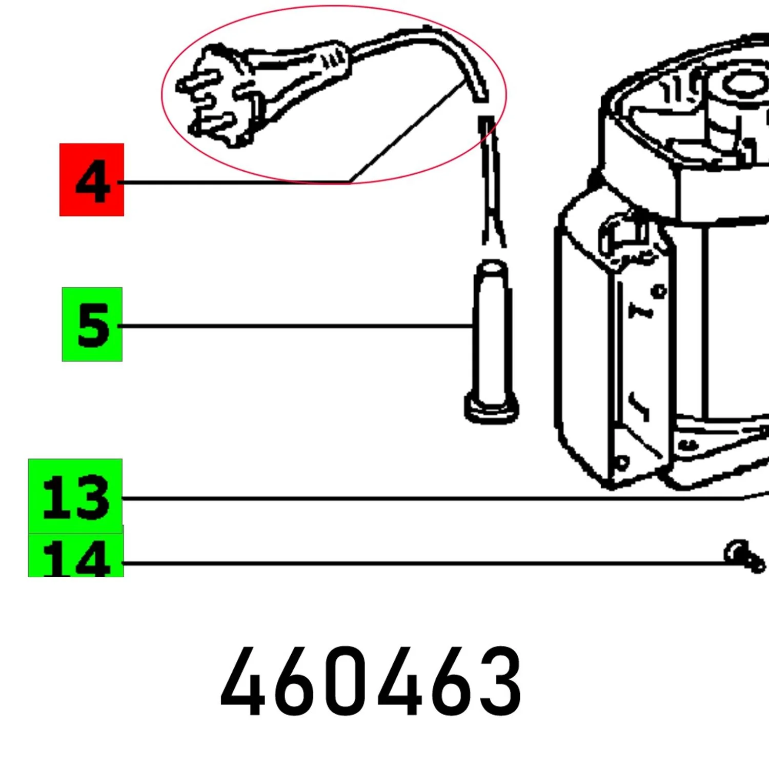 FES460463.webp CABLE WITH PLUG BS 75 E DIN-H07RN-F - Image 1
