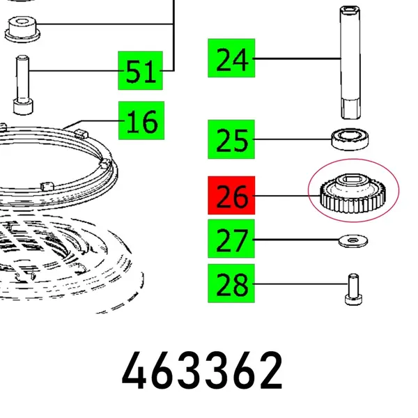 GEARWHEEL RO 125 EQ