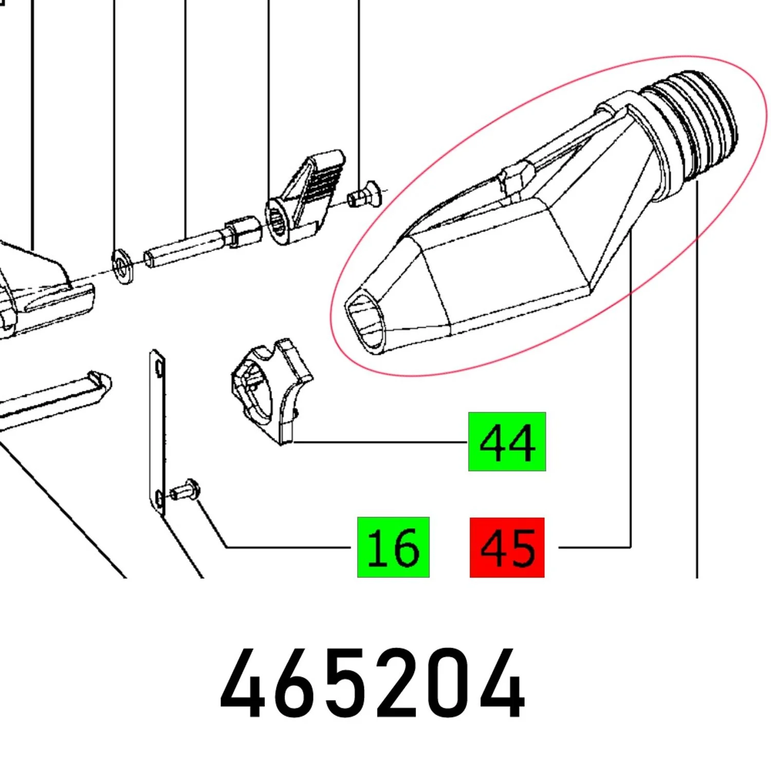 FES465204.webp EXTRACTOR TUBE DF 500 Q - Image 1