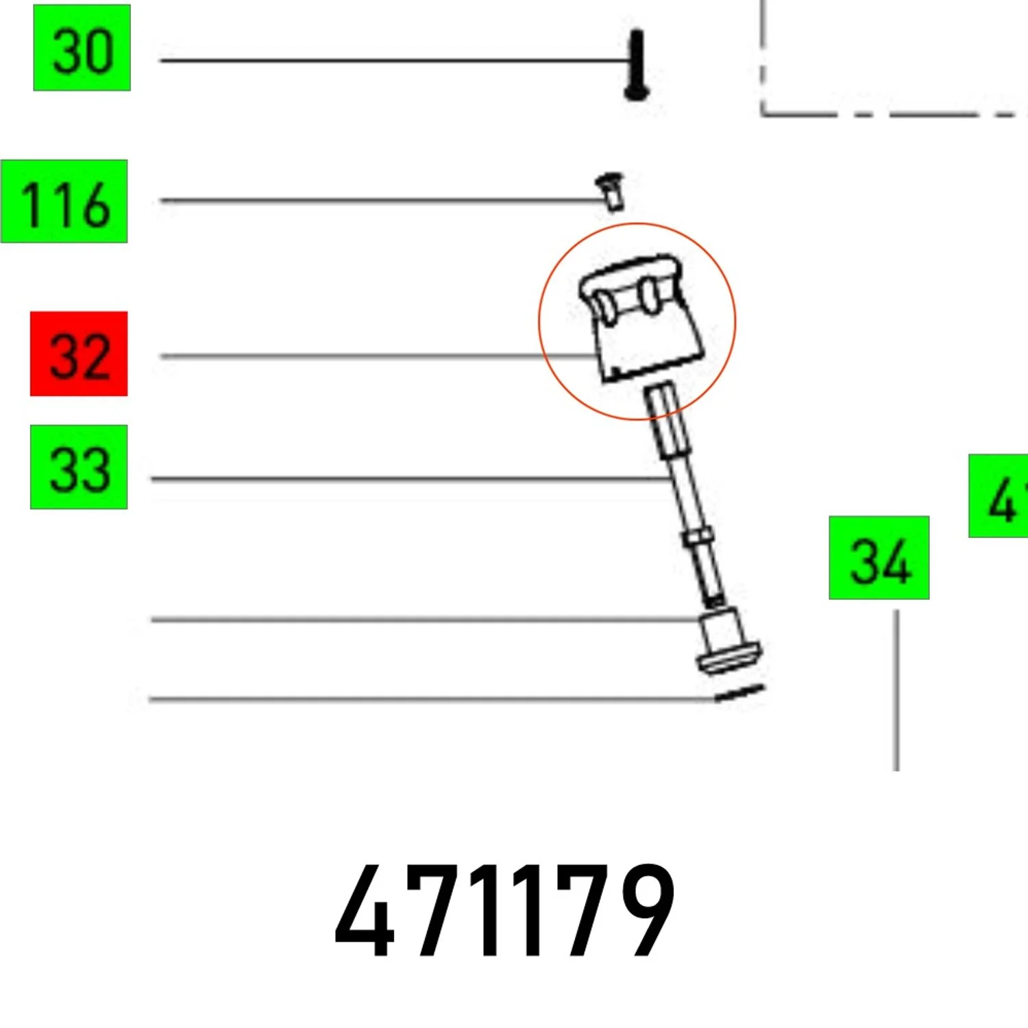 FES471179.webp KNOB LEVER OF 2200 EB - Image 1