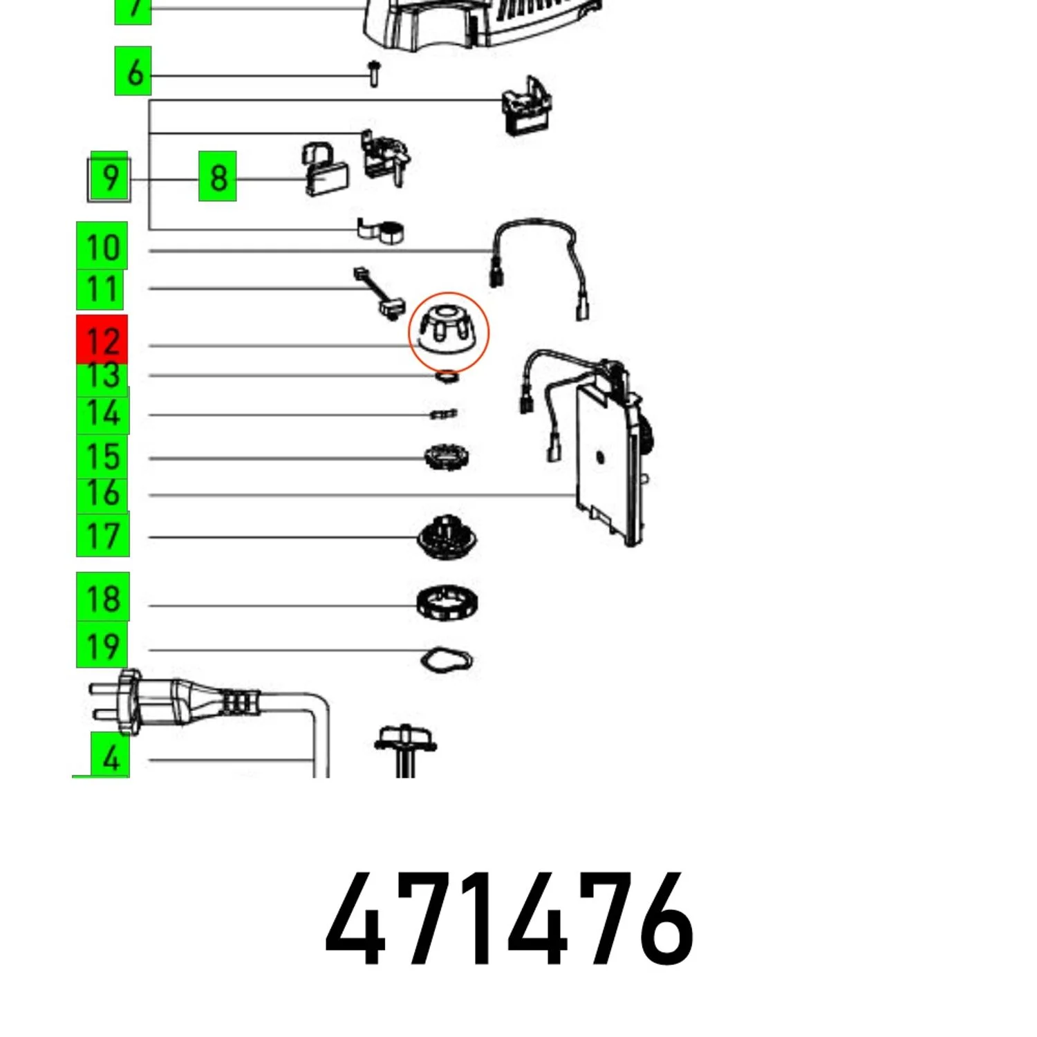 FES471476.webp HANDLE UP OF 2200 EB - Image 1