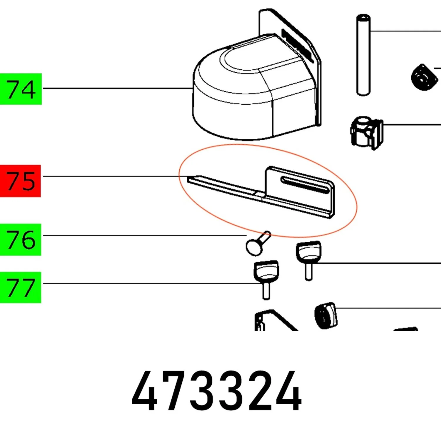 FES473324.webp STOP RAIL RIGHT CMS-OF - Image 1