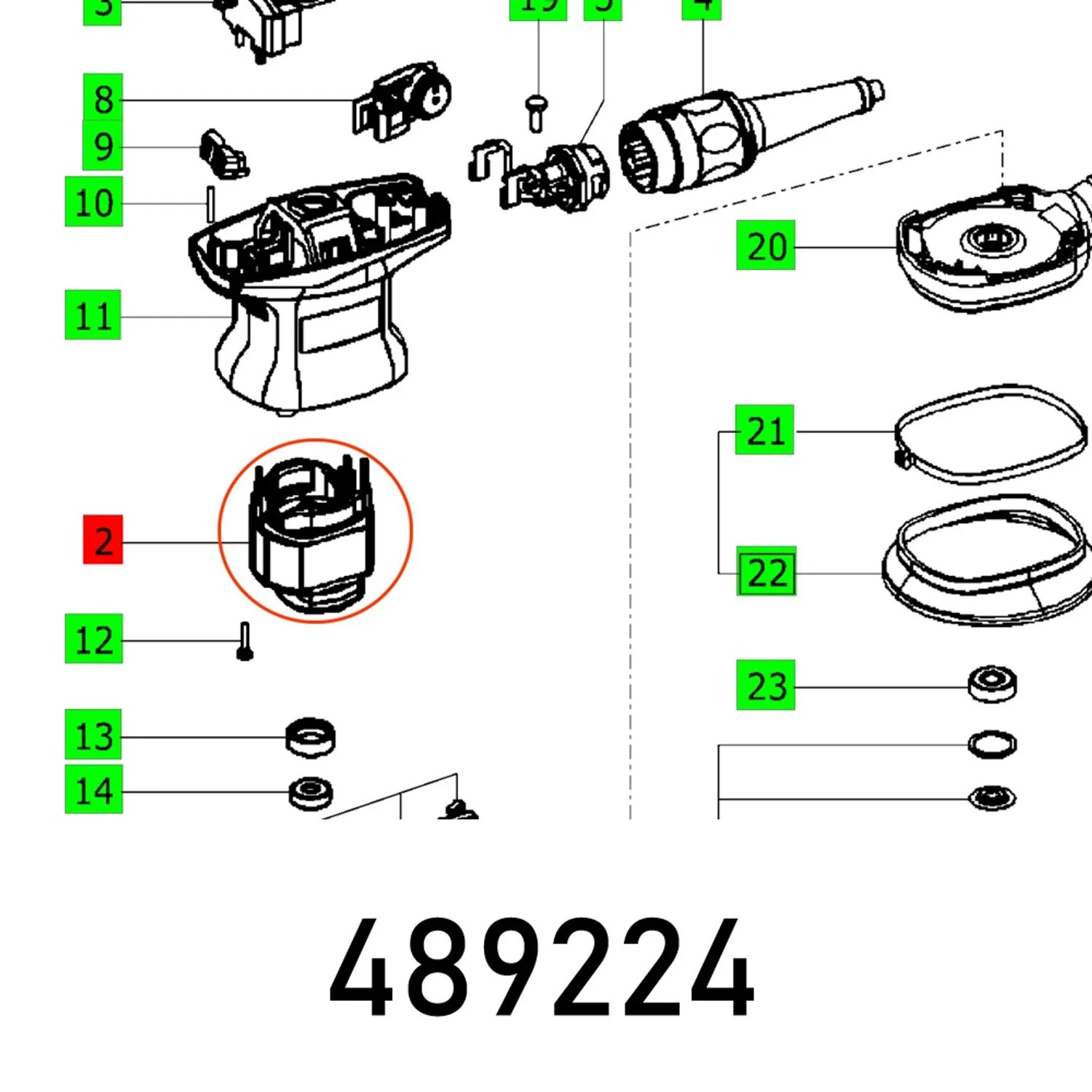 FES489224.webp AFIELD COIL ES 125 ET-GR. 230V - Image 1