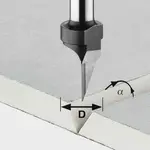 CUTTER - V GROO HW D12 5-45GRAD