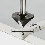 CUTTER - V GROO HW D32-90GRAD