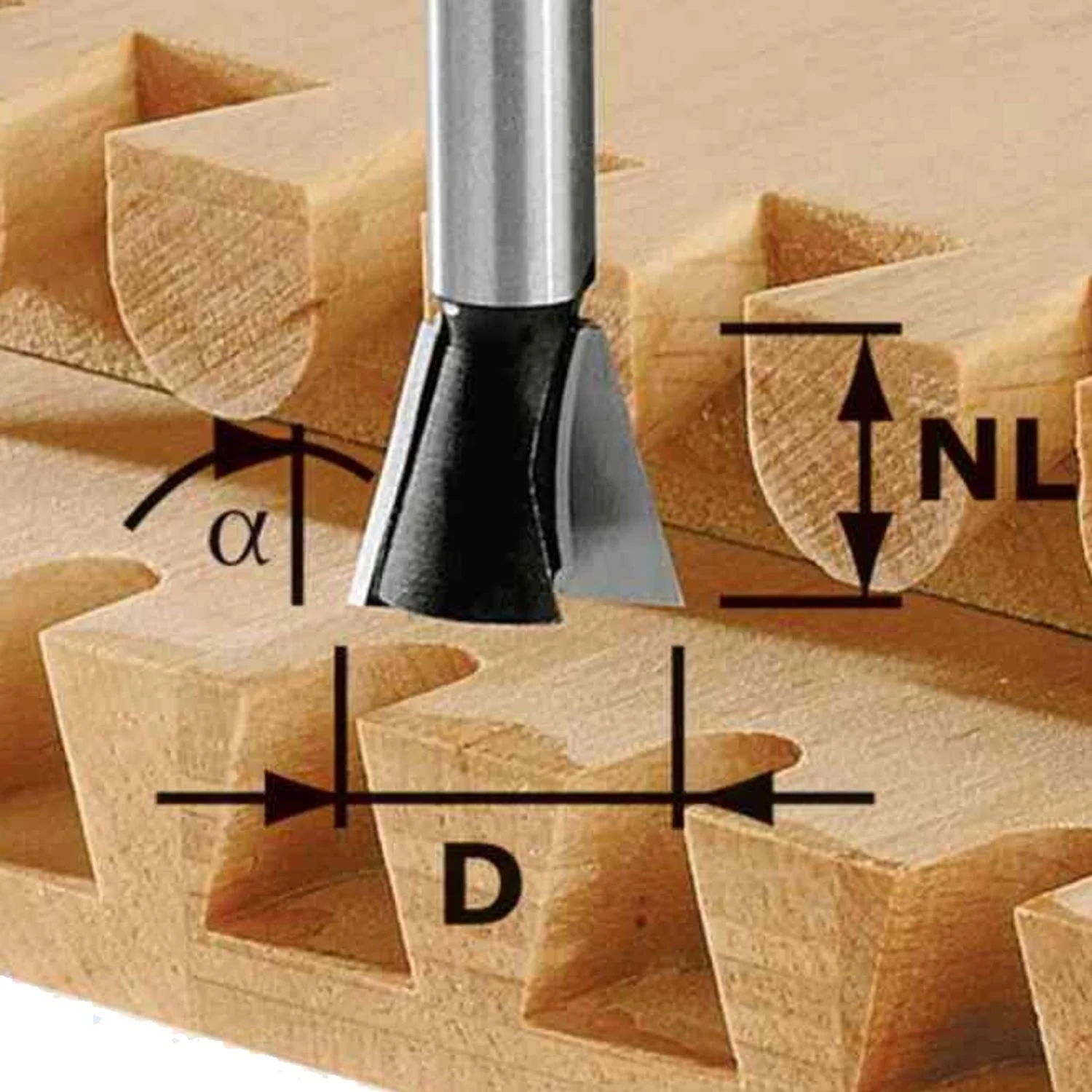 FES491165.webp DOVETAIL CUTTER HW VS600 D20X26X8 Z2 RL - Image 1