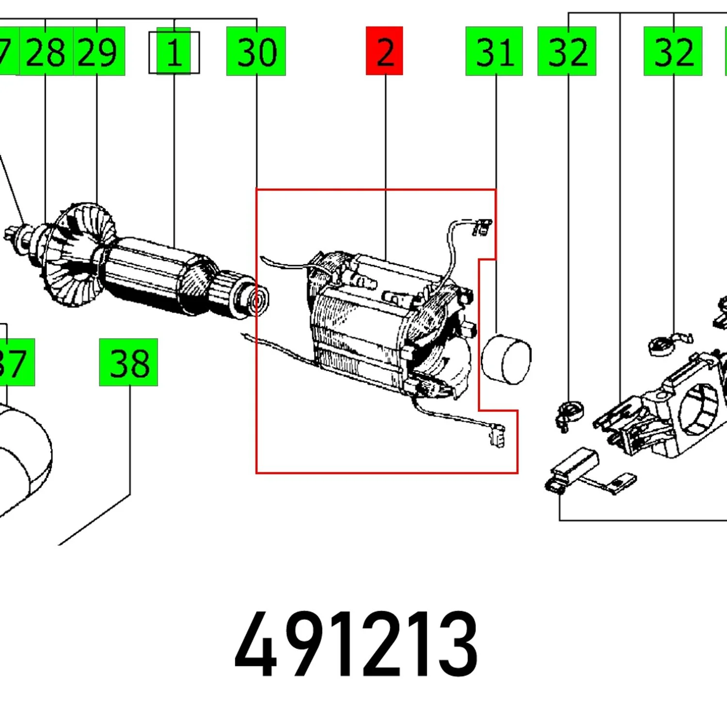 FES491213.webp STATOR READY TO BS 75 E 230V ET-BG - Image 1