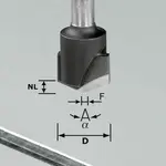 CUTTER-V GROO HW D18-135GRAD (ALU)