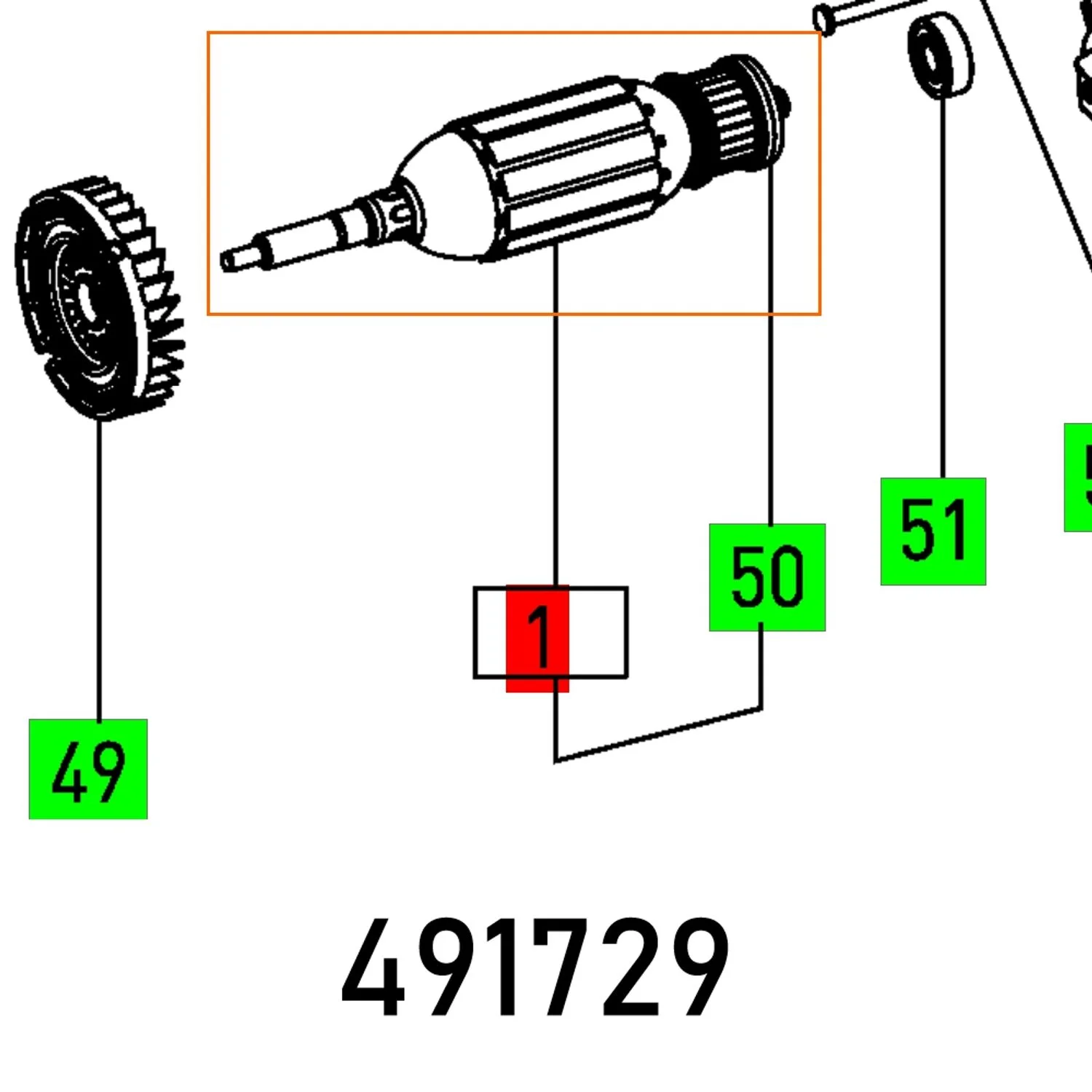 FES491729.webp ARMATURE 230V TS 55 Q - Image 1