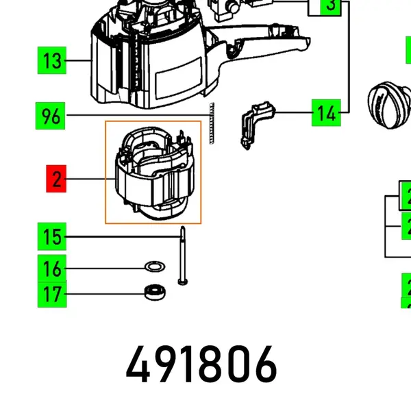 FIELD COIL CPL. OF 1400