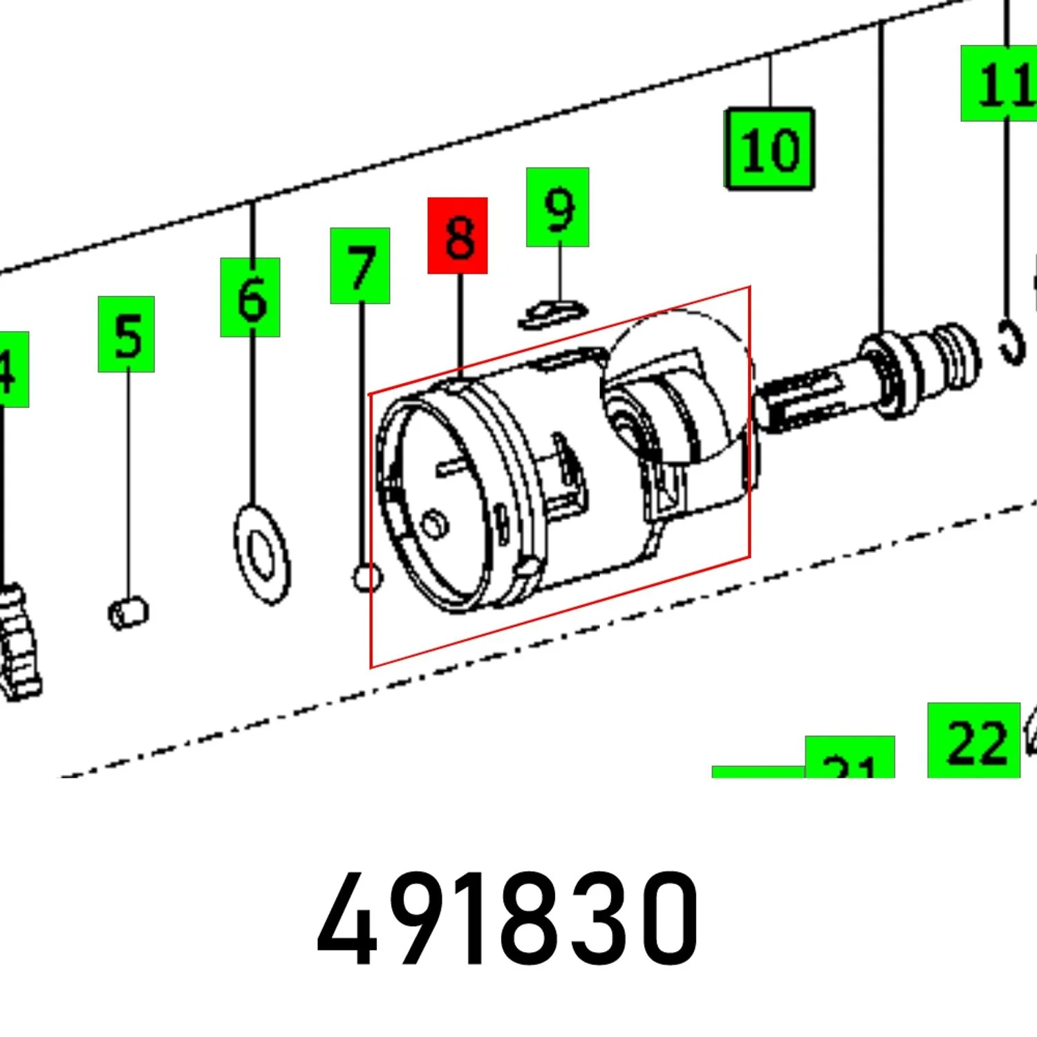 FES491830.webp GEAR HOUSING TDK 12 ET-BG KOMPLETT - Image 1