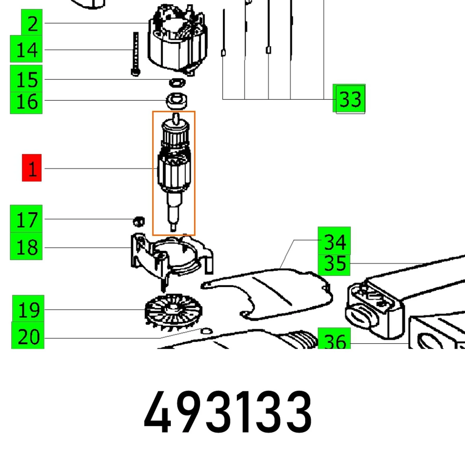 FES493133.webp ARMATURE 230V RS 100 230V ET-BG - Image 1