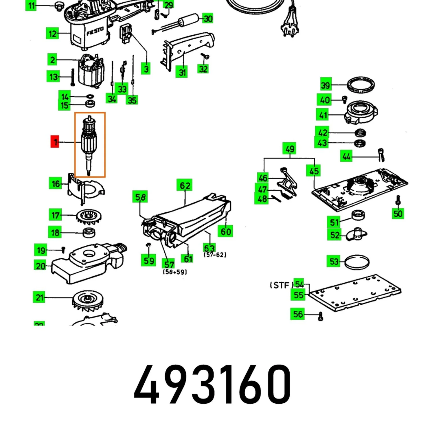 FES493160.webp ARMATURE 230V RS 3 ET-BG 230V - Image 1