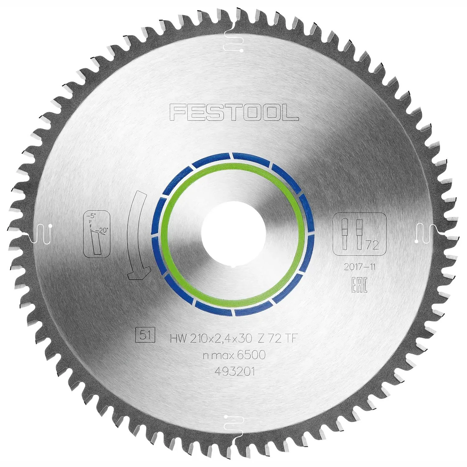 FES493201.webp SAW BLADE HW 210X2 4X30 TF72 - Image 1