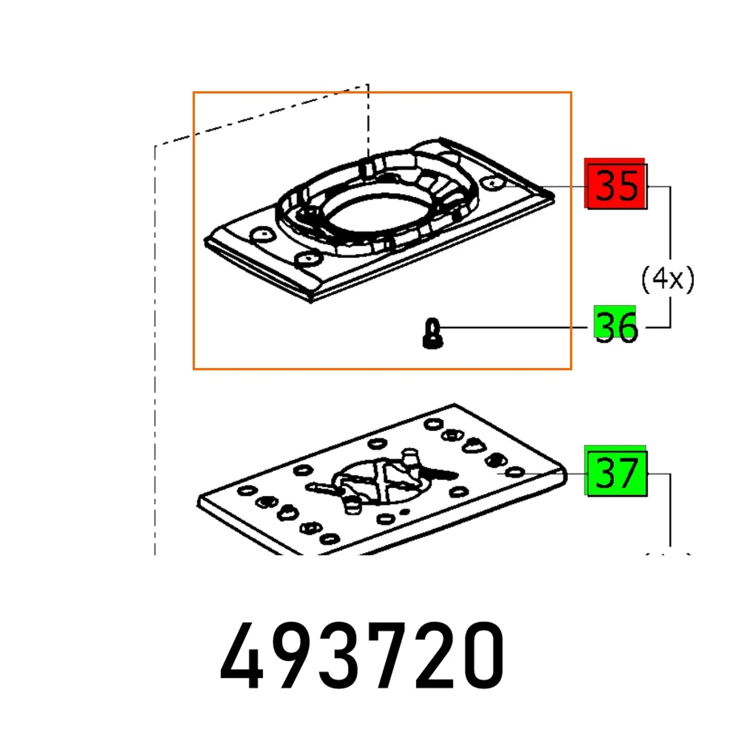FES493720.webp BASE PLATE RTS 400 ET-BAUGRUPPE - Image 1