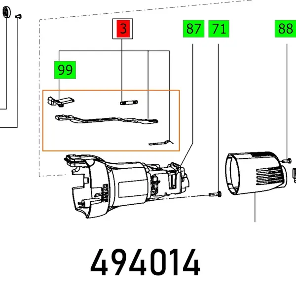 SWITCH ROD DF 500 Q