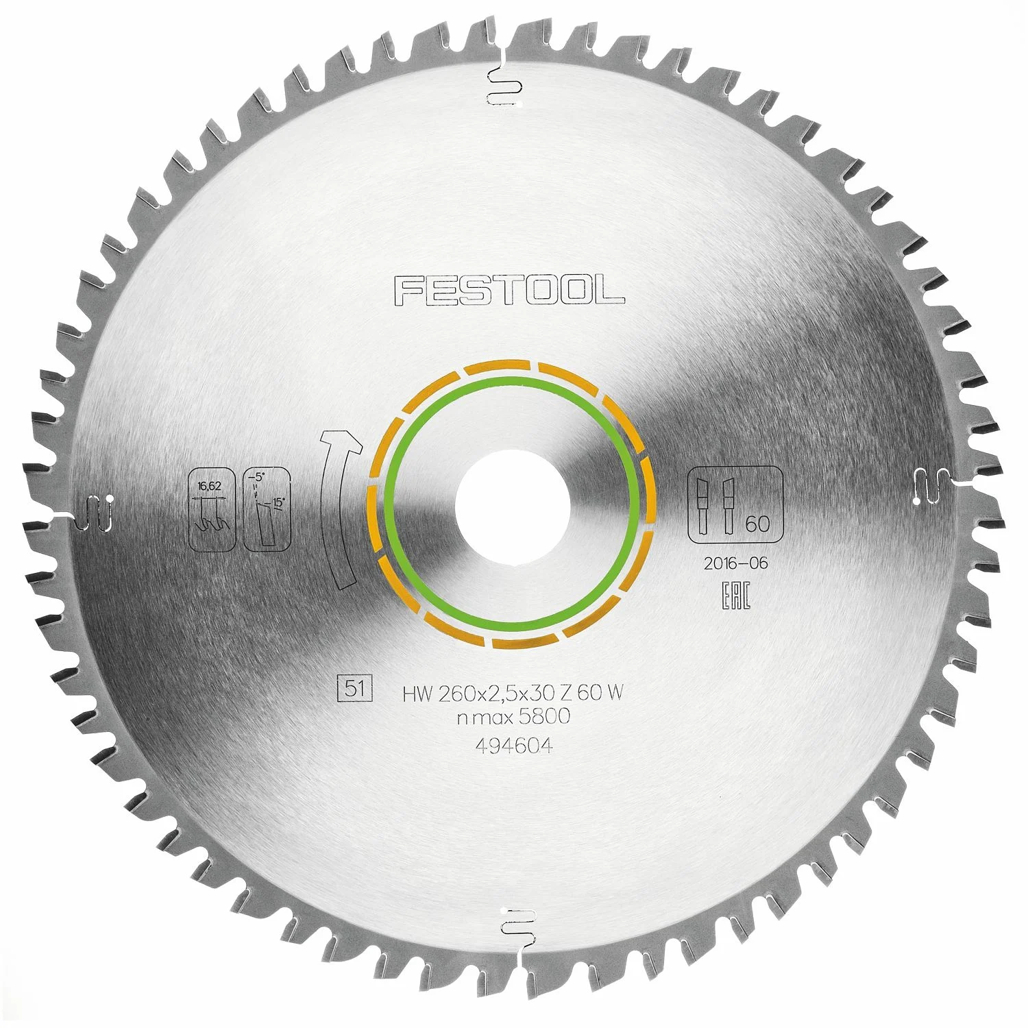 FES494604.webp SAW BLADE HW 260X2 5X30 W60 - Image 1