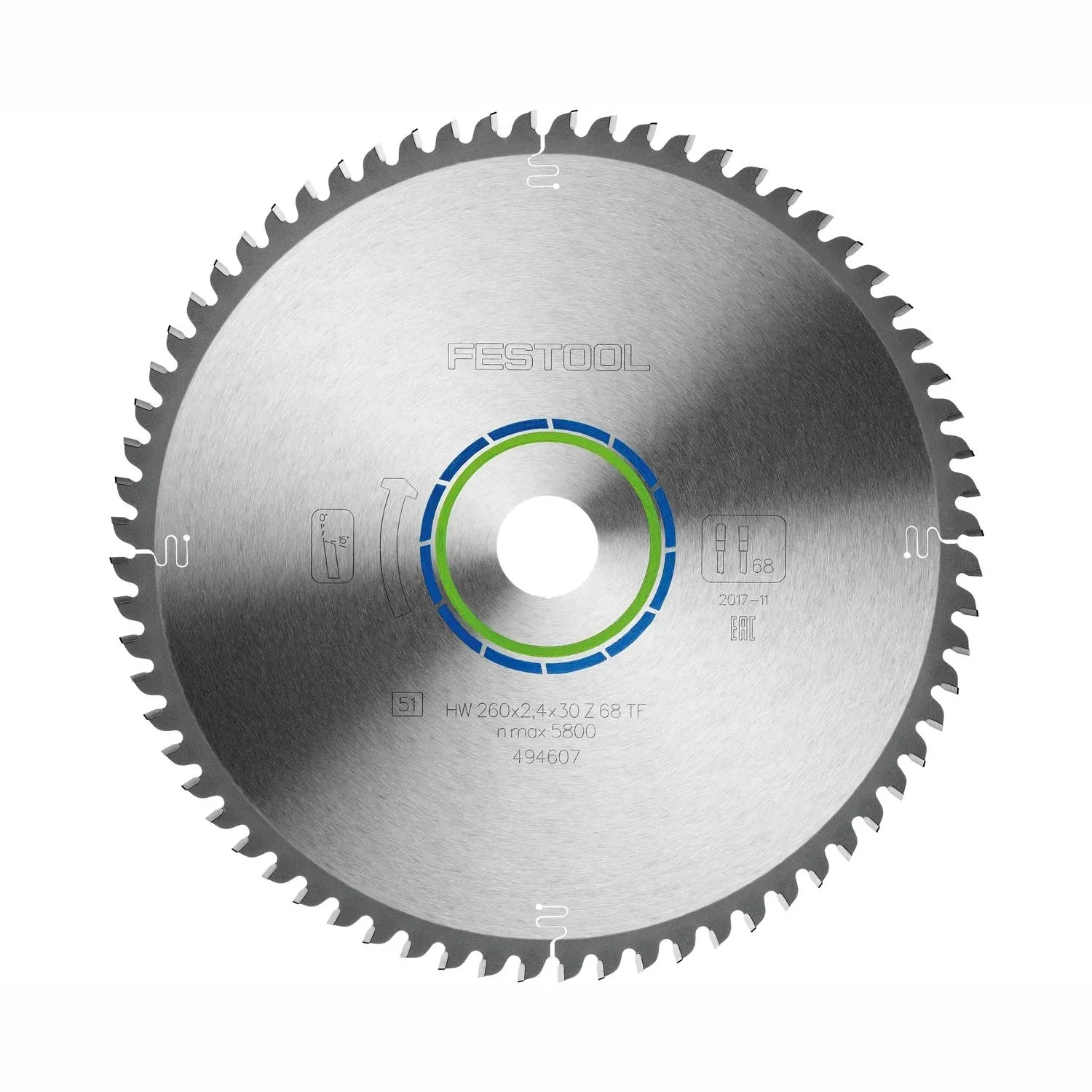 FES494607.webp SAW BLADE HW 260 X 2 4 X 30 TF68 TCT CIRCULAR SAW 68T - Image 1