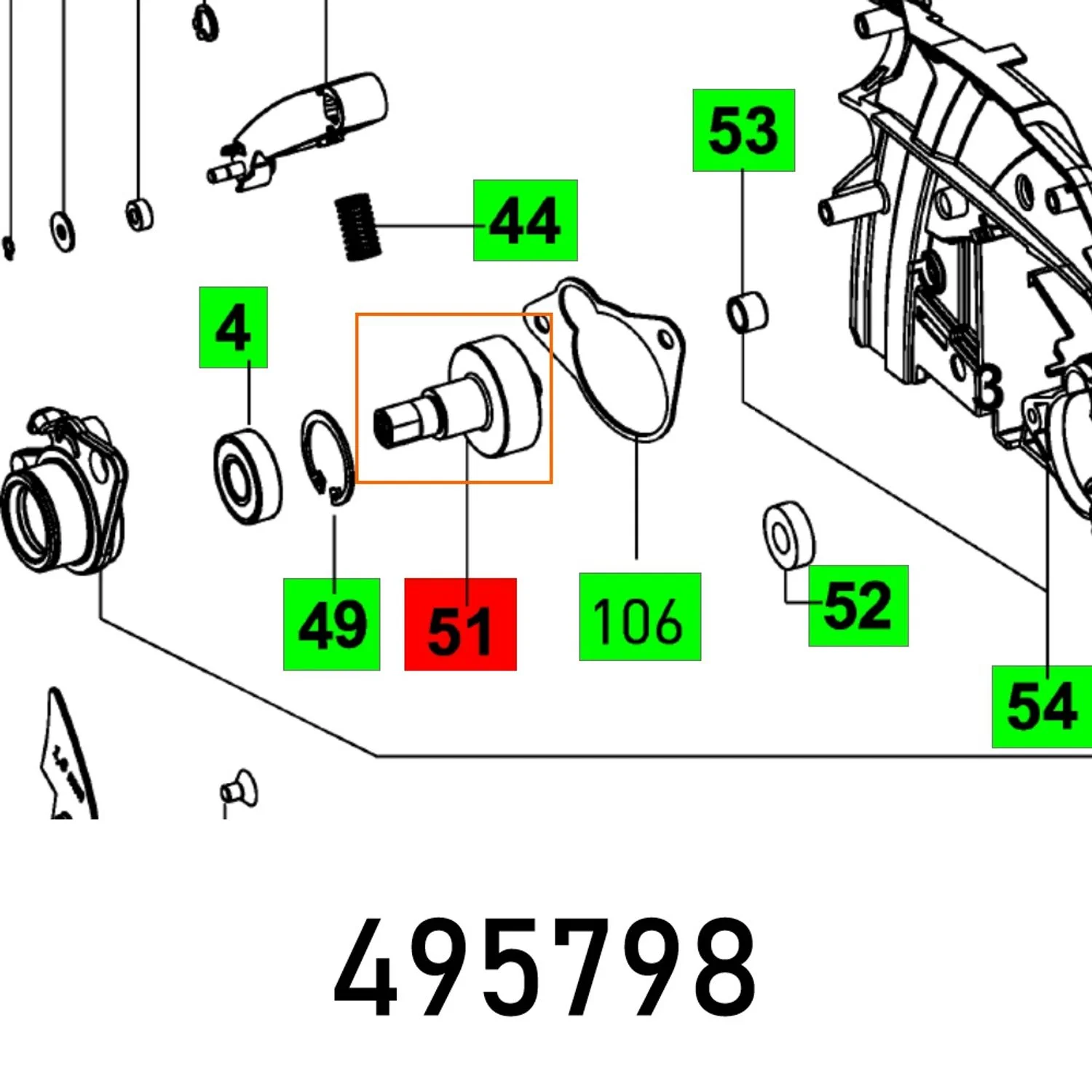 FES495798.webp GEAR SHAFT TS 55 EBQ - Image 1