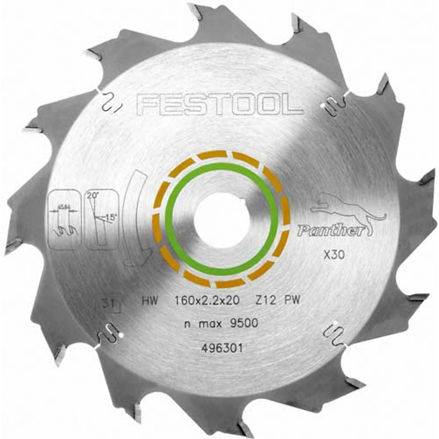 FES496301.webp SAW BLADE HW 160X2 2X20 PW12 - Image 1