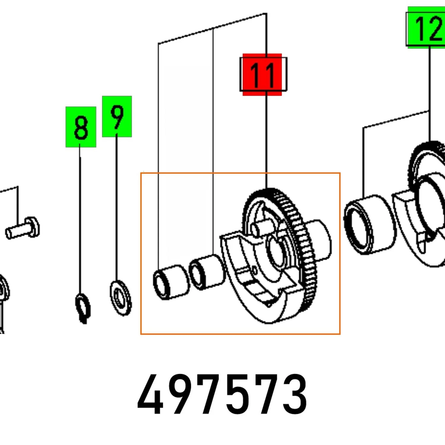 FES497573.webp DRIVE GEAR-WHEE PS 400 - Image 1